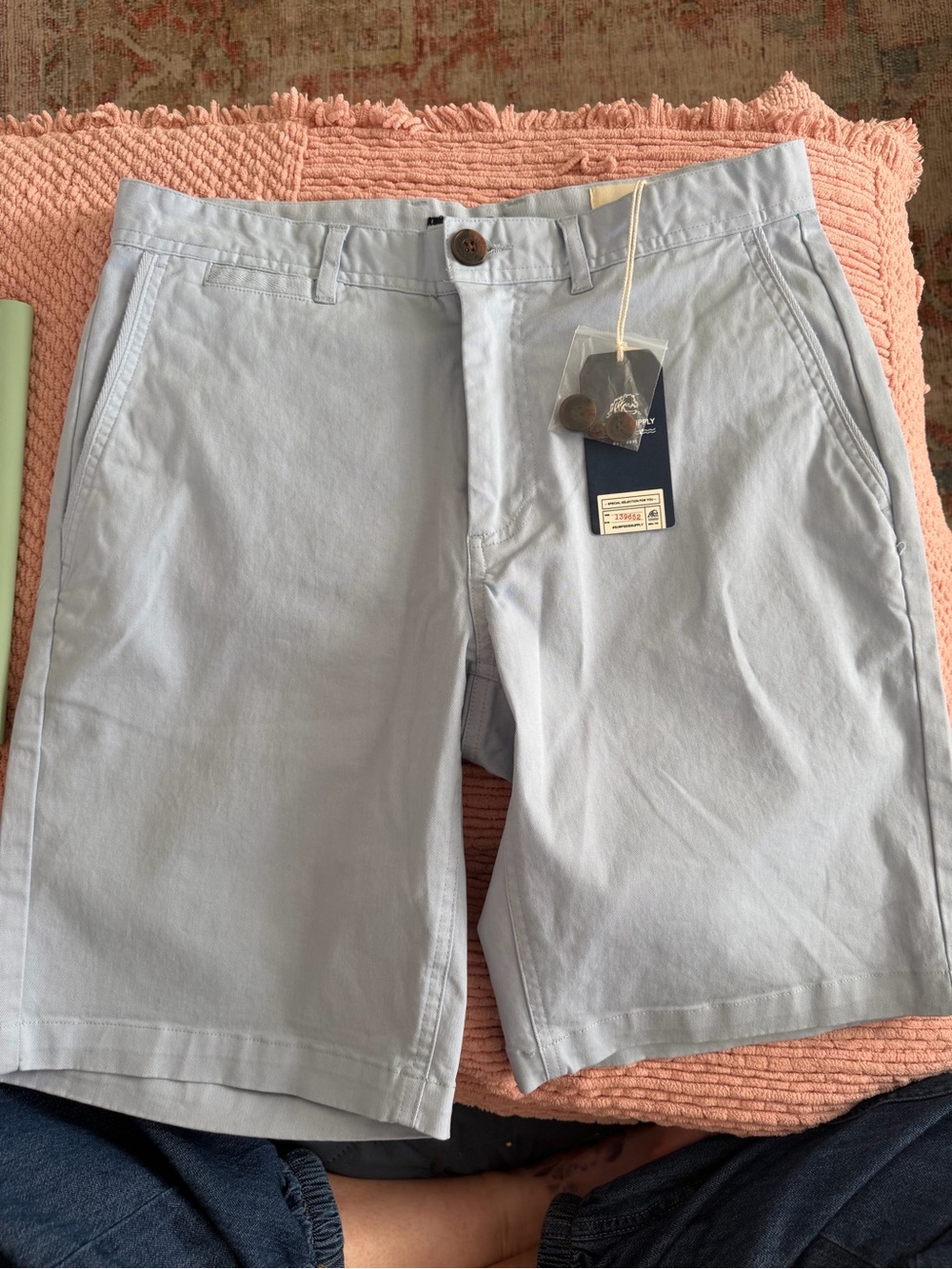 Surfside Supply Light Blue Flat Front Chino Shorts